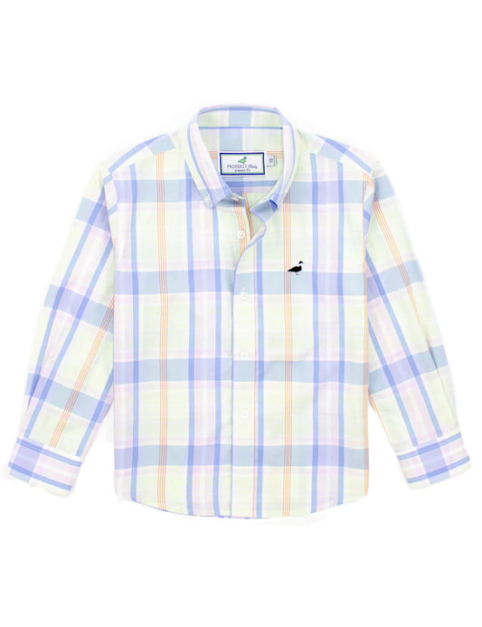 Properly Tied Boys Seasonal Sport Shirt Button Up Seabreeze