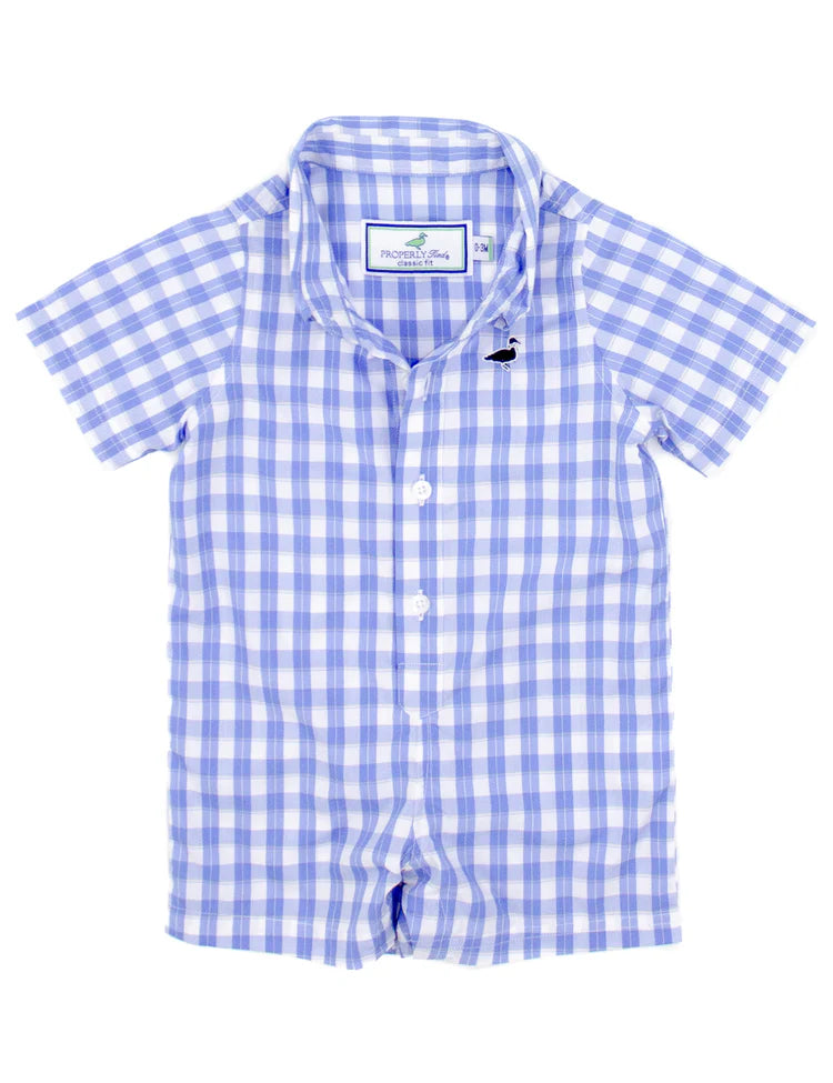 Properly Tied Boys Seasonal Shortall Clearwater Button Up