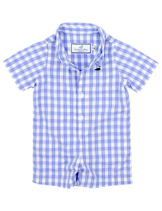 Properly Tied Boys Seasonal Shortall Clearwater Button Up