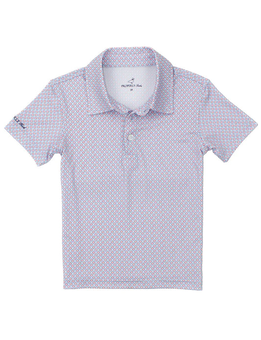 Properly Tied Inlet Baseball Fastball Boys Polo