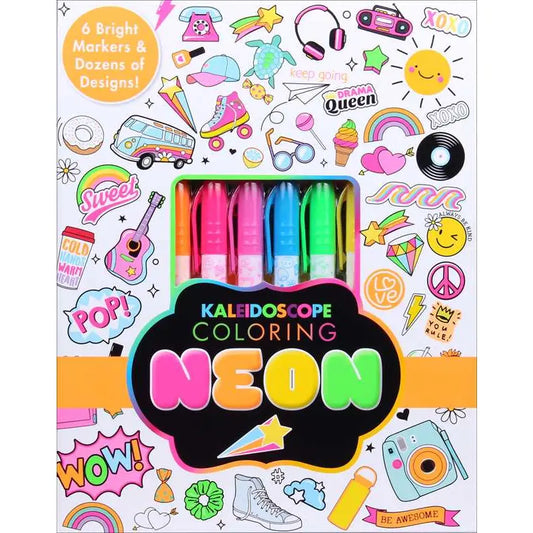 Kaleidoscope Coloring: Neon By Editors of Silver Dolphin Book