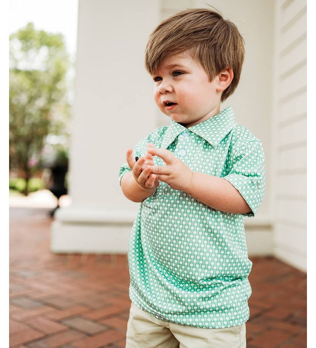 Properly Tied Inlet Tee Time Boys Polo Shirt