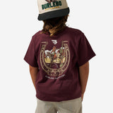 Burlebo Boys Heather Maroon Horseshoe Shirt