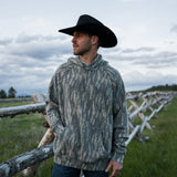 Burlebo Mens Vintage Washed Midland Camo Fleece Hoodie