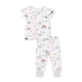 Angel Dear Farm Animals Rope Cameos Uni - Short Sleeve Loungewear Set