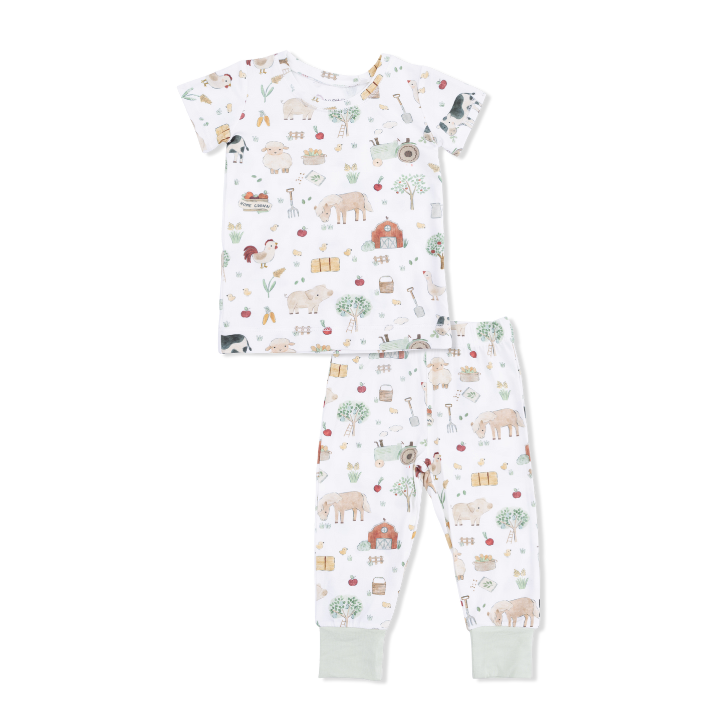 Angel Dear Farm Animals Rope Cameos Uni - Short Sleeve Loungewear Set