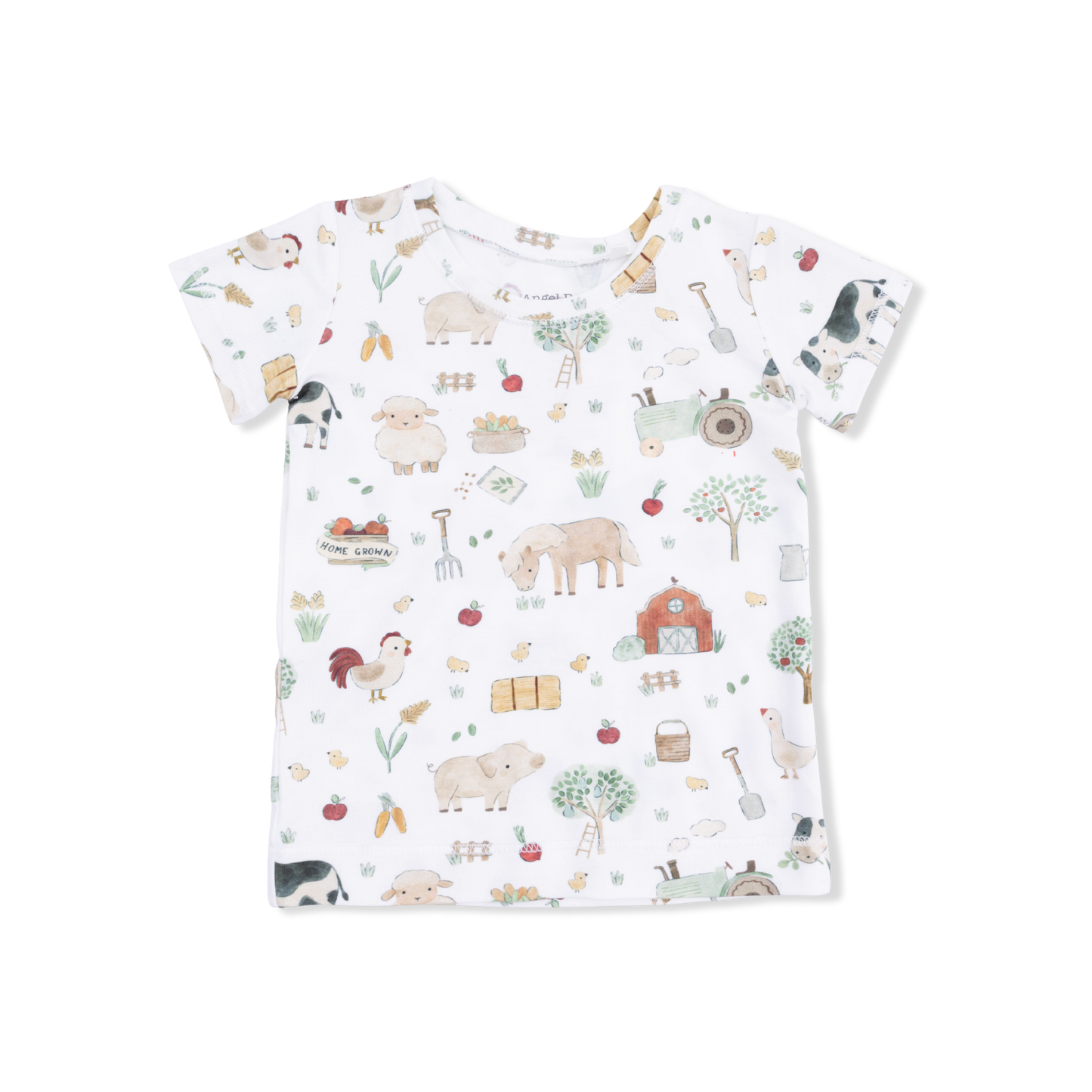 Angel Dear Cute Farm Animals Uni - Short Sleeve Loungewear Set