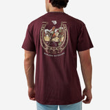 Burlebo Mens Heather Maroon Horseshoe Shirt