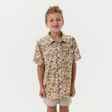 Burlebo Performance Venado Camo Boys Western Pearl Snap Shirt