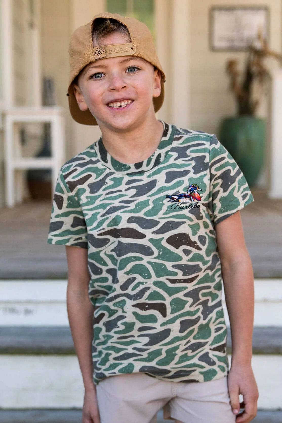 Burlebo Retro Duck Camo Boys T Shirt