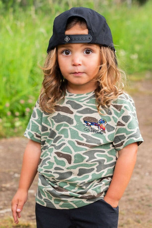 Burlebo Retro Duck Camo Boys T Shirt