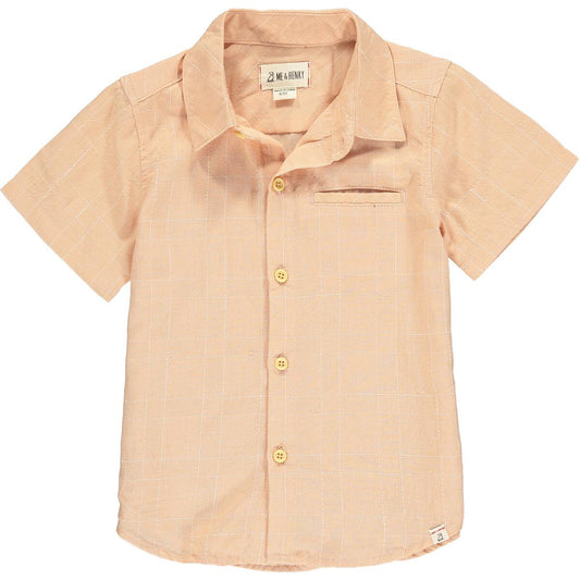 Short Sleeve Orange Boys Shirt Helford