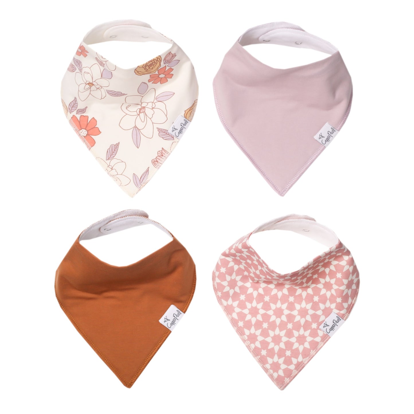 Ferra Baby Bandana Bibs (4-pack) Copper Pearl