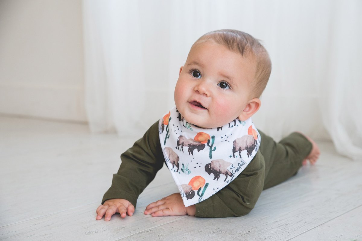 Bison Bandana Bib (4 pack) Copper Pearl