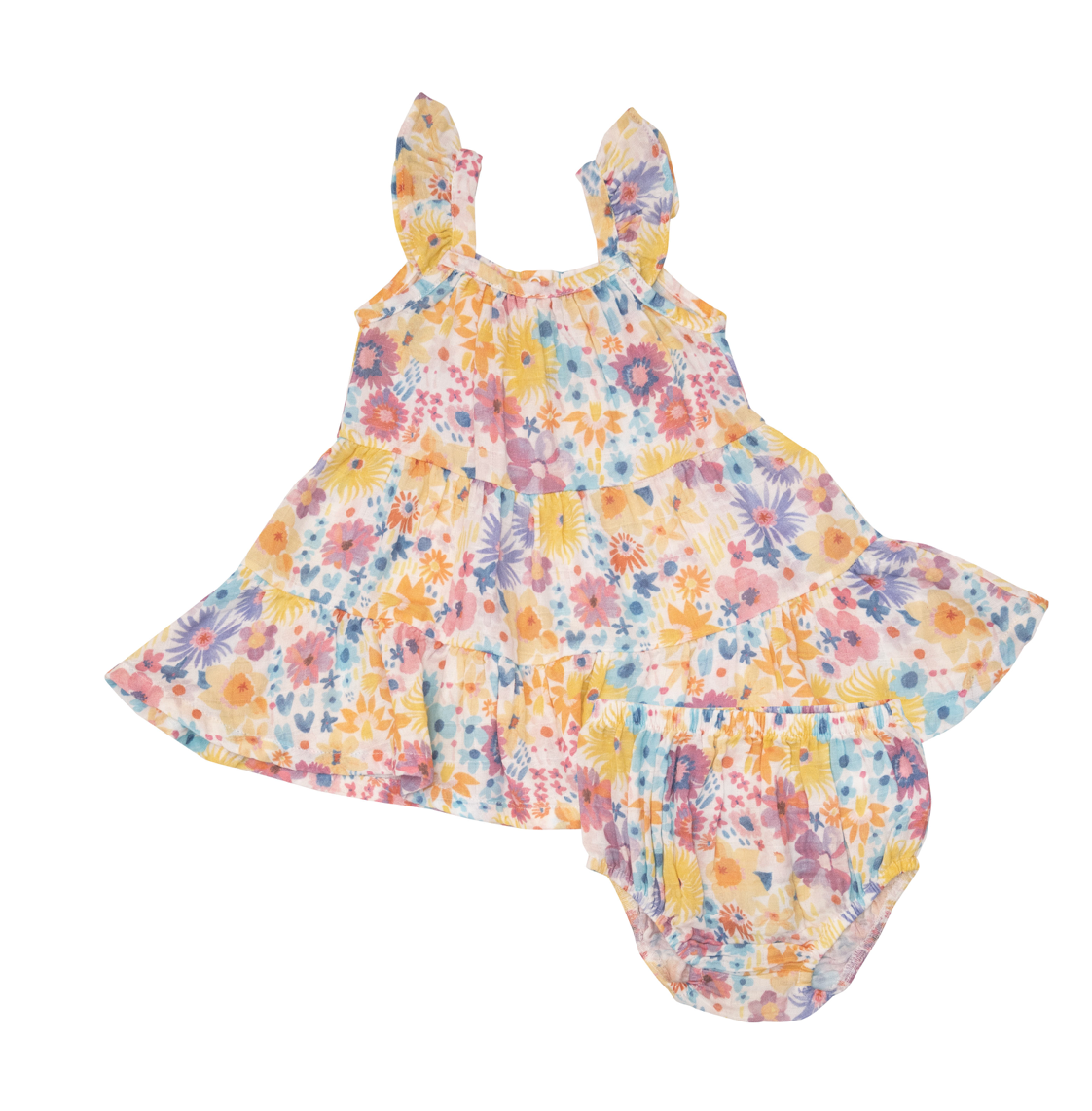 Painty Bright Girls Twirl Sun Dress