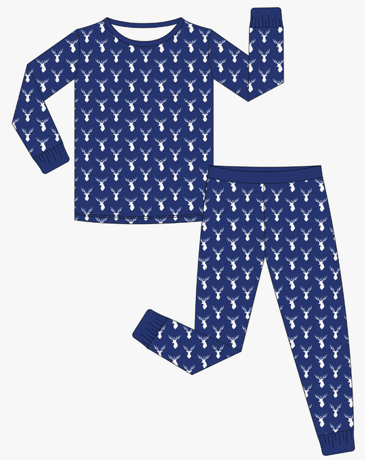 Blue Deer Bamboo Two Piece Boys Toddler Pajamas