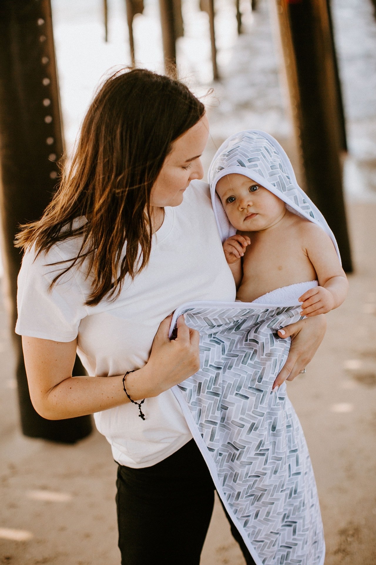 Copper Pearl Alta Knit Hooded Towel